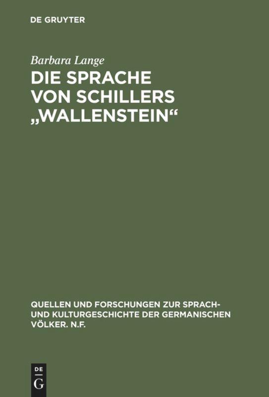 Die Sprache von Schillers "Wallenstein"