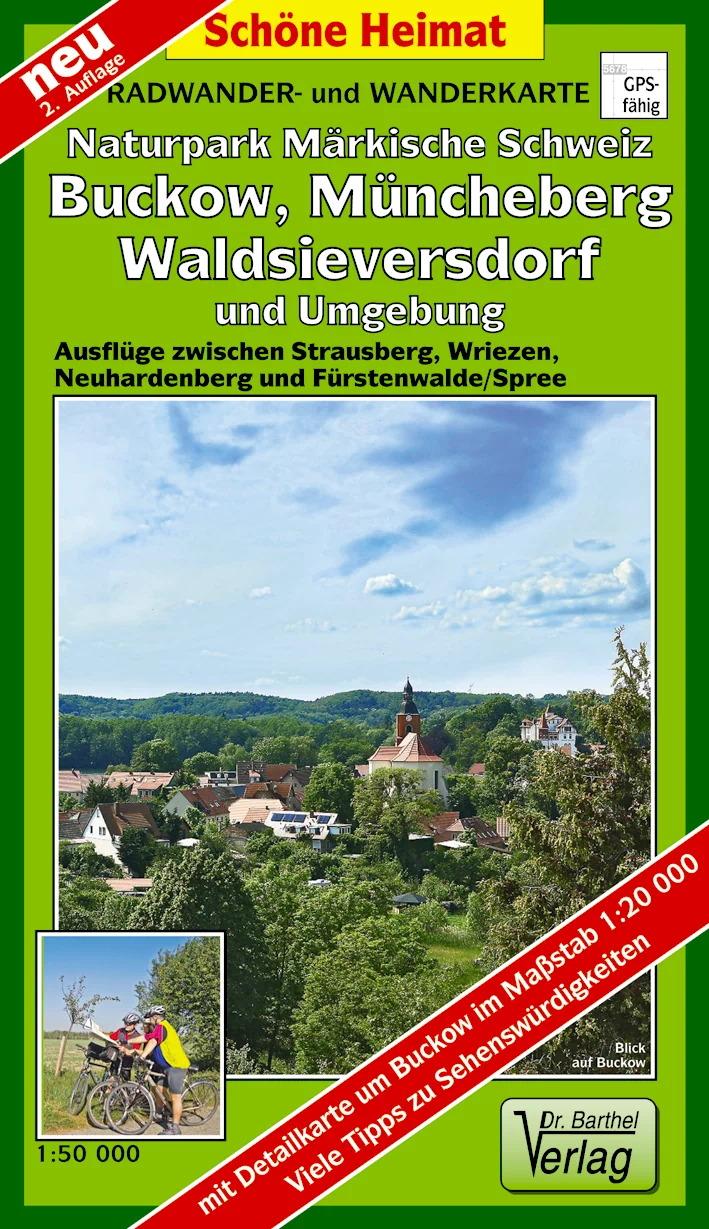 Radwander- und Wanderkarte Naturpark Märkische Schweiz, Buckow, Waldsieversdorf  und Umgebung 1 : 50 000