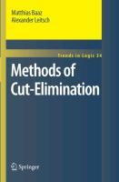 Methods of Cut-Elimination