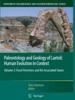 Paleontology and Geology of Laetoli: Human Evolution in Context