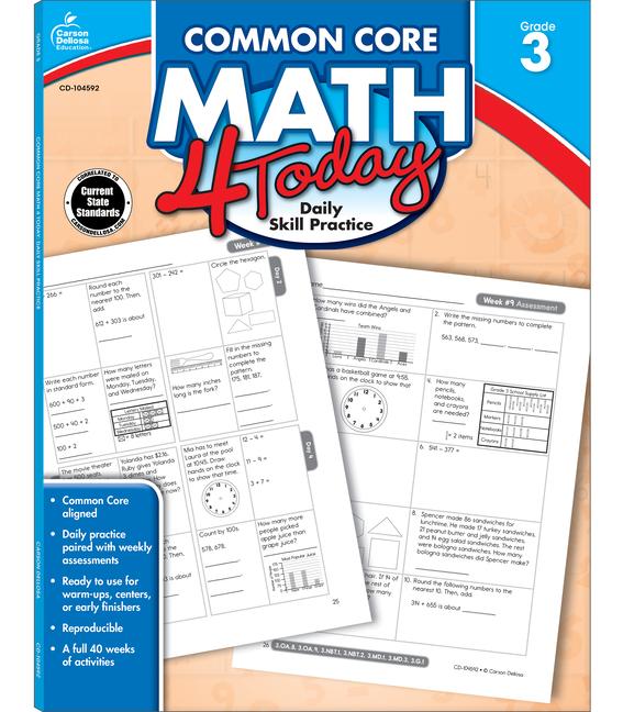 Common Core Math 4 Today, Grade 3