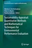 Sustainability Appraisal: Quantitative Methods and Mathematical Techniques for Environmental Performance Evaluation