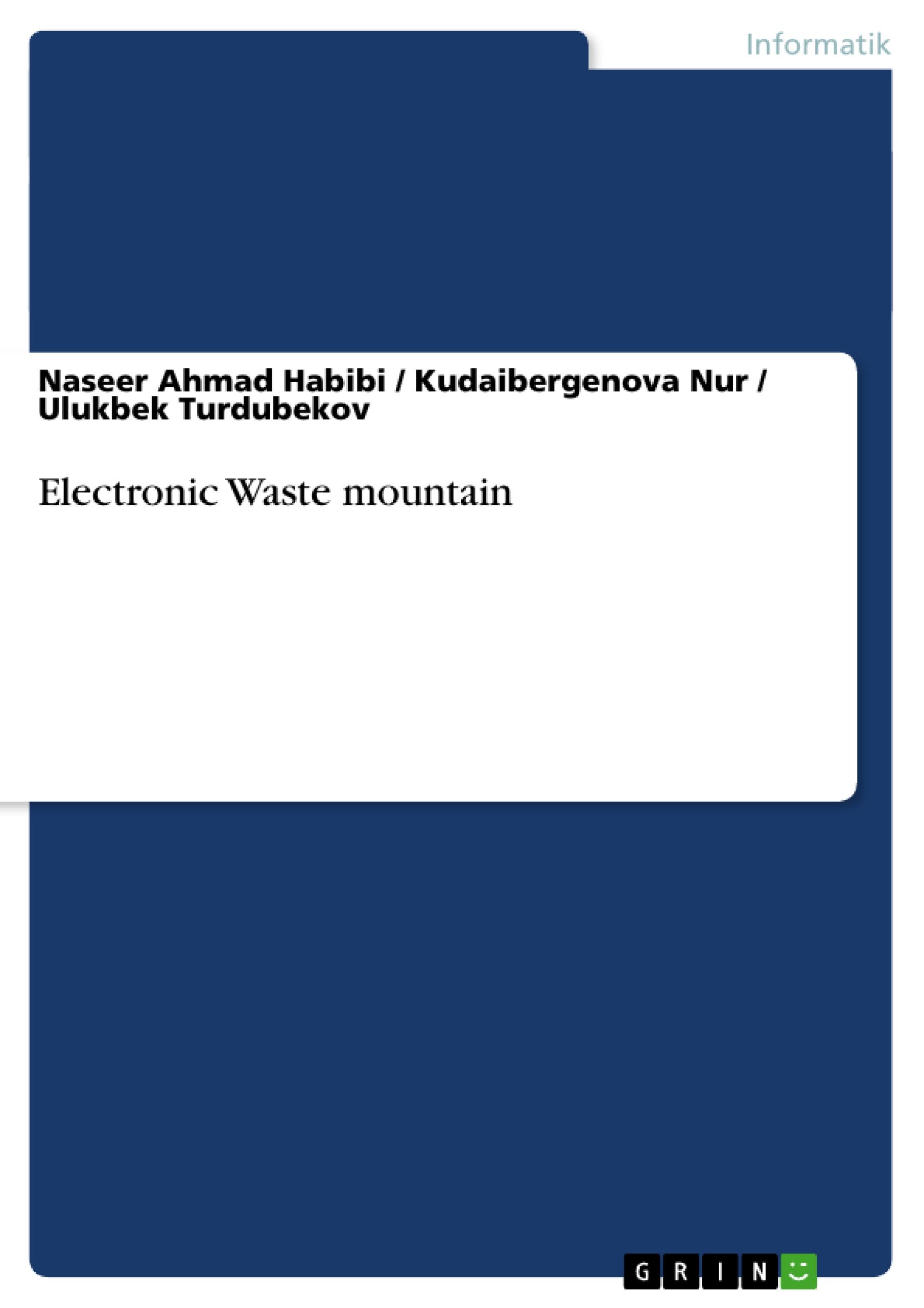 Electronic Waste mountain