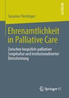 Ehrenamtlichkeit in Palliative Care