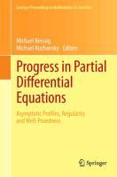 Progress in Partial Differential Equations