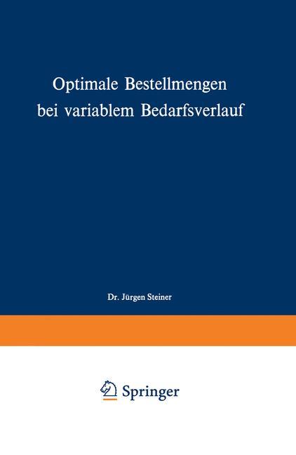 Optimale Bestellmengen bei variablem Bedarfsverlauf