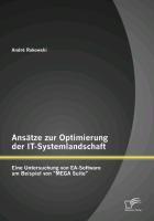 Ansätze zur Optimierung der IT-Systemlandschaft: Eine Untersuchung von EA-Software am Beispiel von "MEGA Suite"