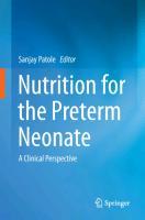 Nutrition for the Preterm Neonate