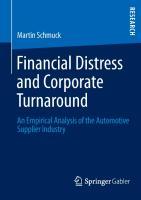 Financial Distress and Corporate Turnaround