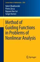 Method of Guiding Functions in Problems of Nonlinear Analysis