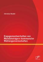 Engagementverhalten von Mandatsträgern kommunaler Wählergemeinschaften