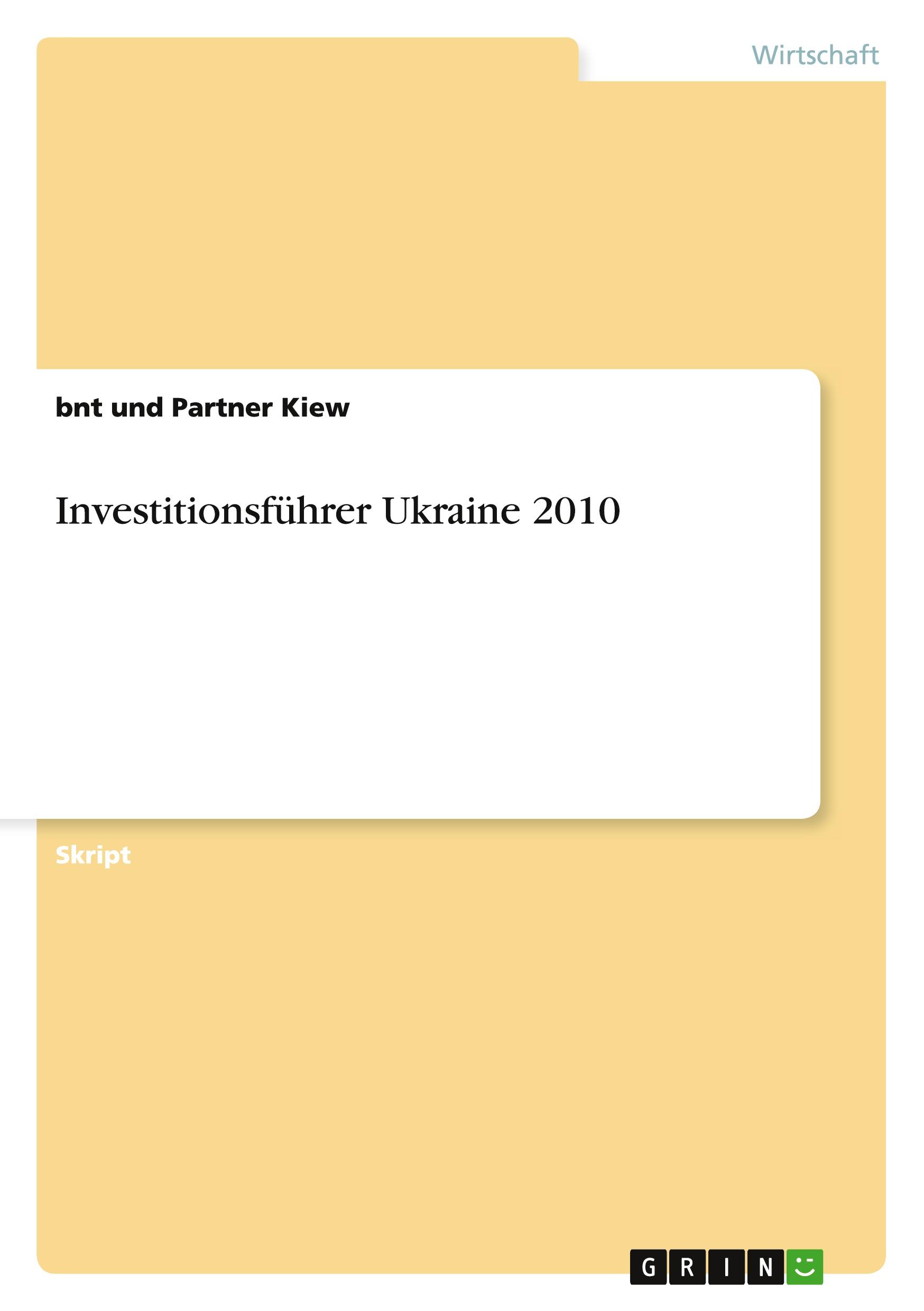 Investitionsführer Ukraine 2010