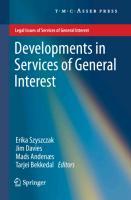 Developments in Services of General Interest