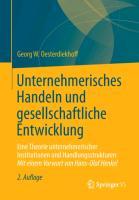 Unternehmerisches Handeln und gesellschaftliche Entwicklung