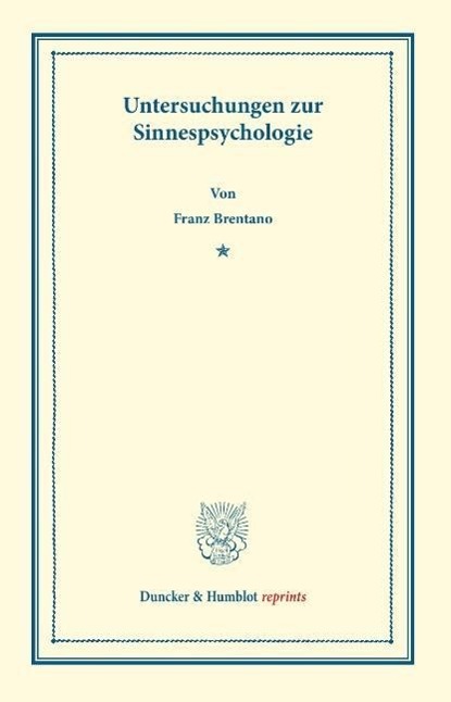 Untersuchungen zur Sinnespsychologie