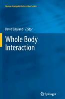 Whole Body Interaction