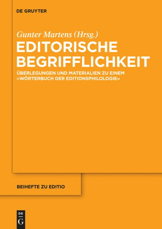 Editorische Begrifflichkeit