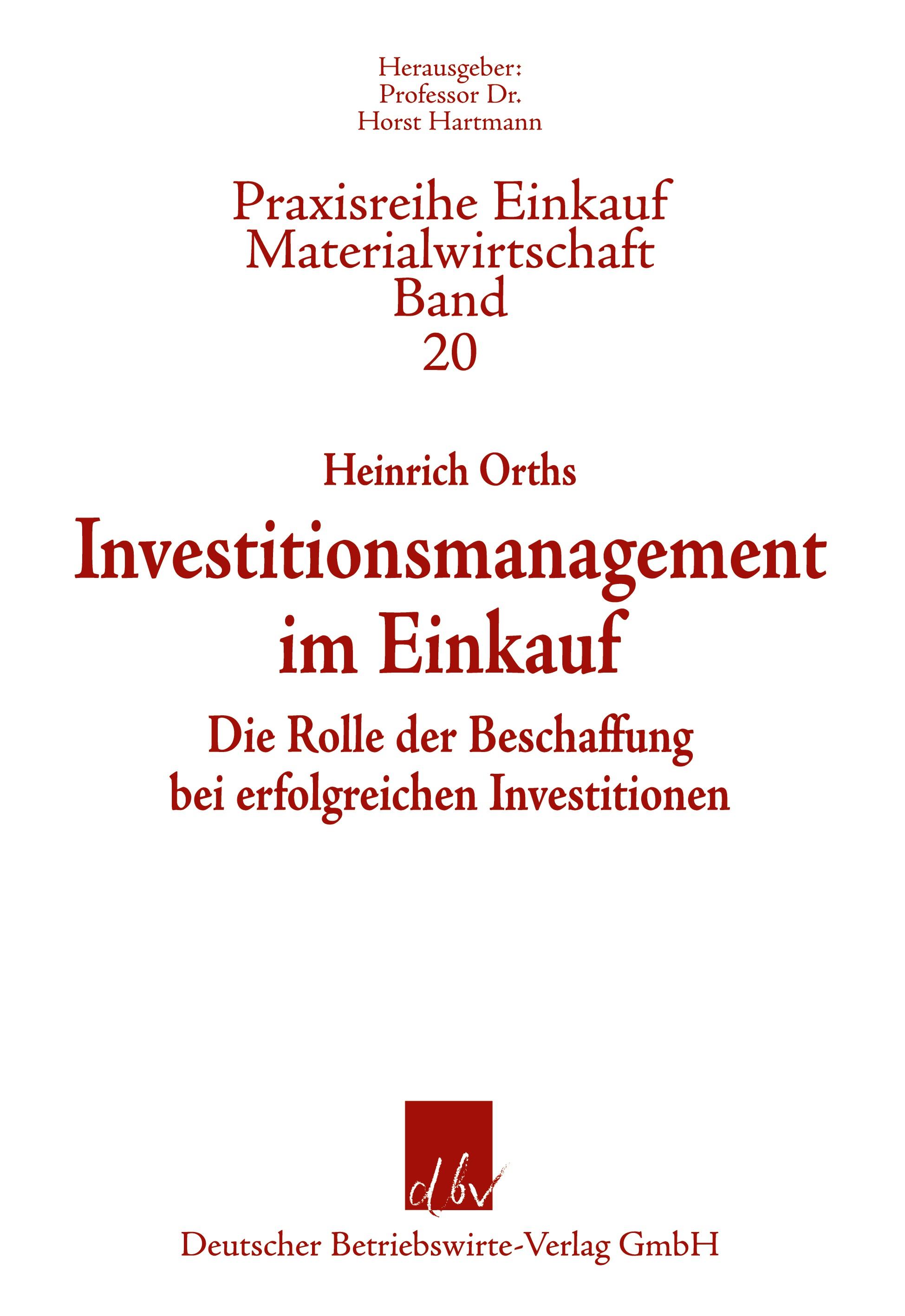 Investitionsmanagement im Einkauf.