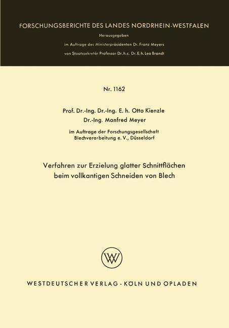 Verfahren zur Erzielung glatter Schnittflächen beim vollkantigen Schneiden von Blech