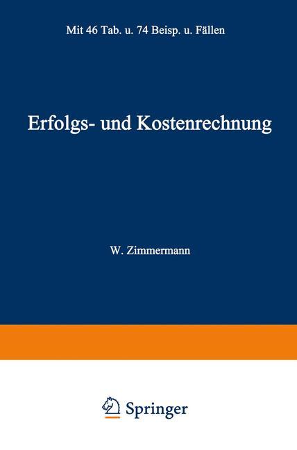 Erfolgs- und Kostenrechnung