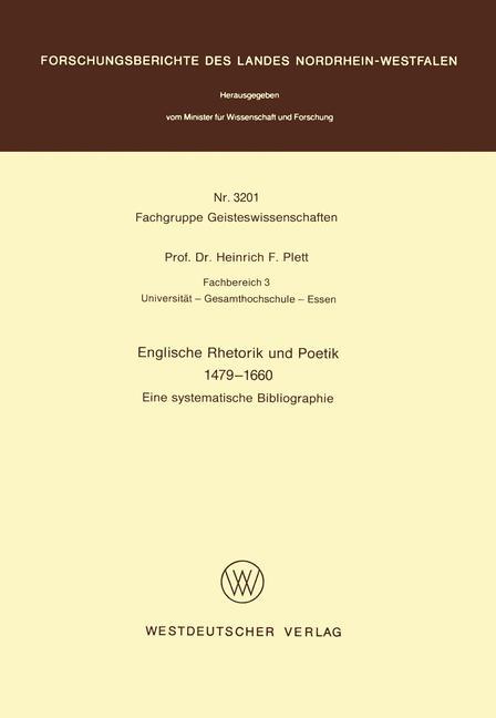 Englische Rhetorik und Poetik 1479 ¿ 1660