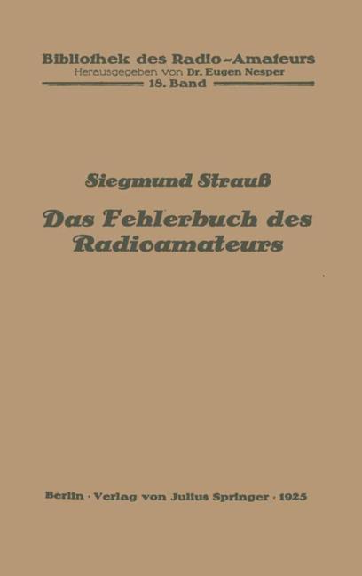 Das Fehlerbuch des Radioamateurs