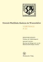 Probleme der Gedächtnisspuren. Was kann der Biologe noch von der Elektronenmikroskopie erwarten?