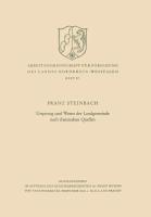 Ursprung und Wesen der Landgemeinde nach rheinischen Quellen