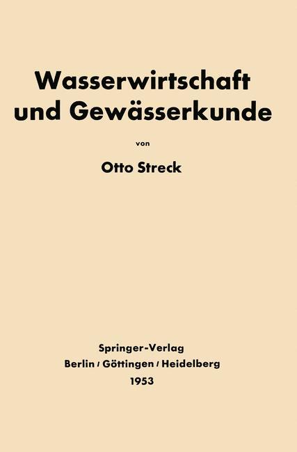 Grundlagen der Wasserwirtschaft und Gewässerkunde