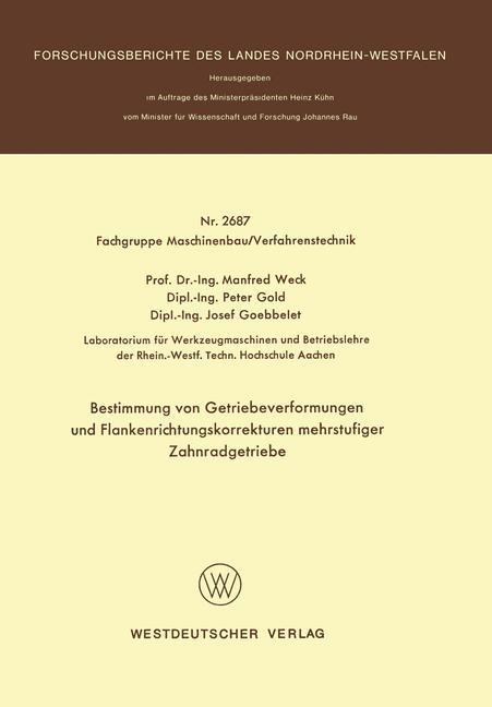 Bestimmung von Getriebeverformungen und Flankenrichtungskorrekturen mehrstufiger Zahnradgetriebe