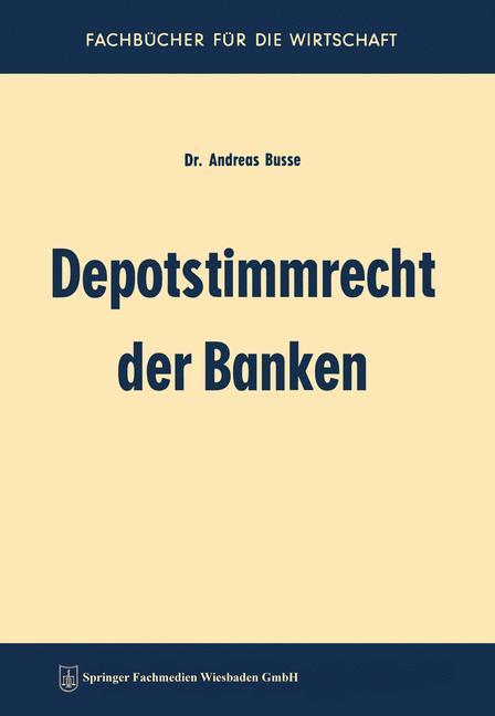 Depotstimmrecht der Banken