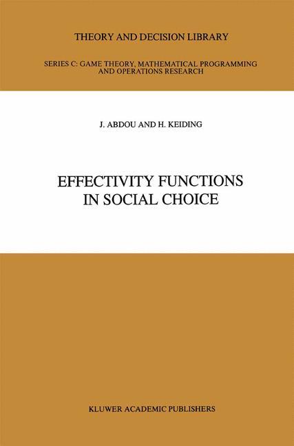 Effectivity Functions in Social Choice