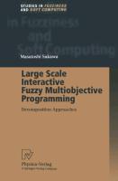 Large Scale Interactive Fuzzy Multiobjective Programming