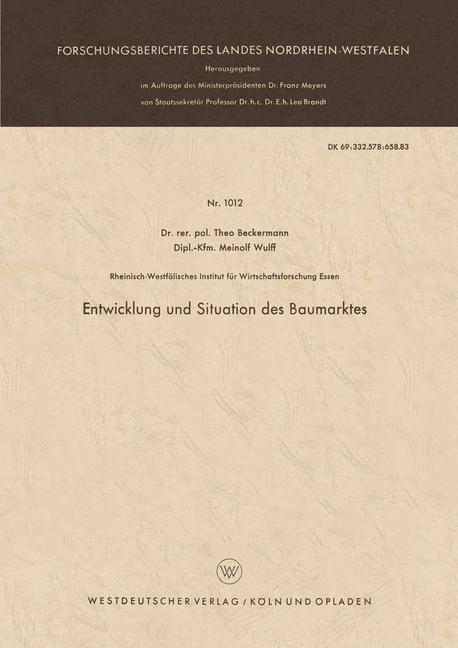 Entwicklung und Situation des Baumarktes