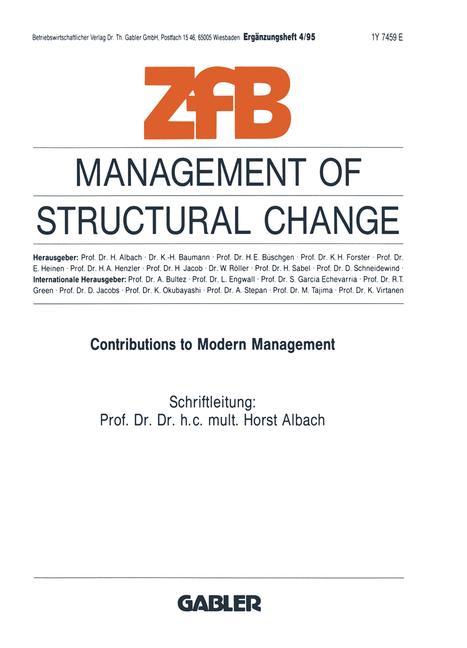 Management of Structural Change