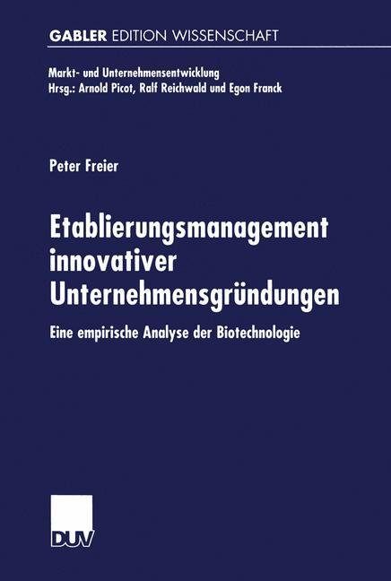 Etablierungsmanagement innovativer Unternehmensgründungen