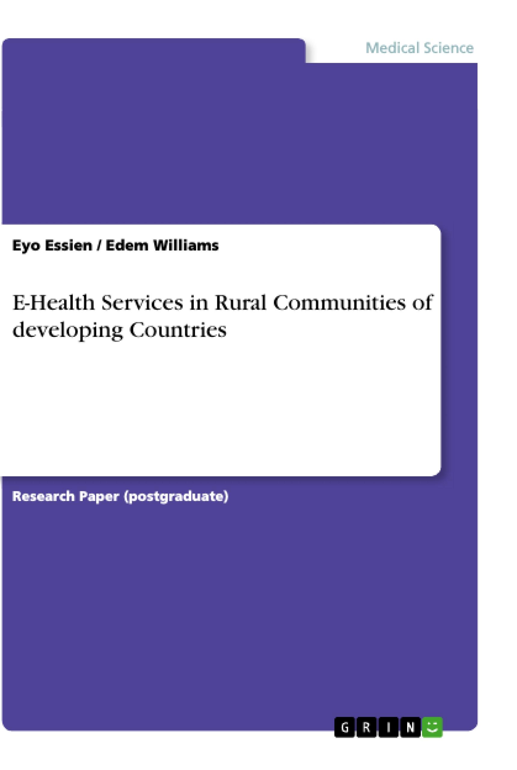 E-Health Services in Rural Communities of developing Countries