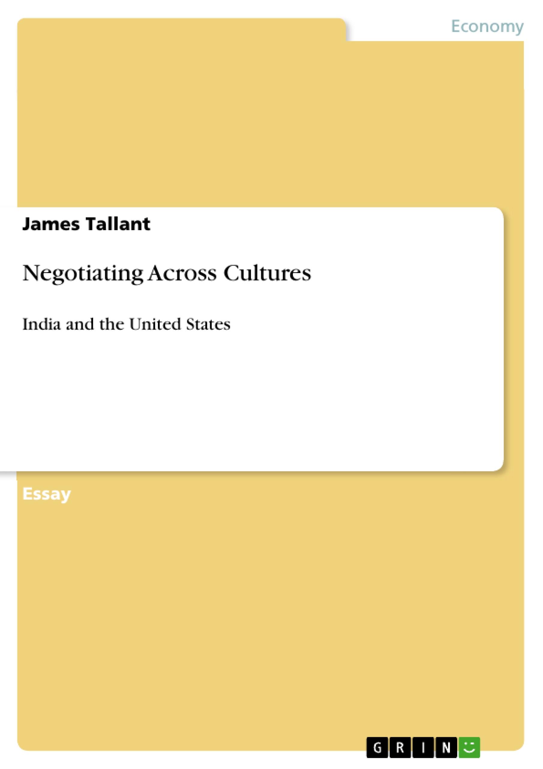 Negotiating Across Cultures