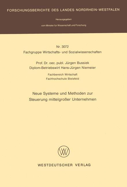 Neue Systeme und Methoden zur Steuerung mittelgroßer Unternehmen