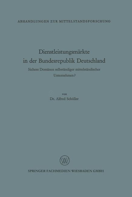 Dienstleistungsmärkte in der Bundesrepublik Deutschland