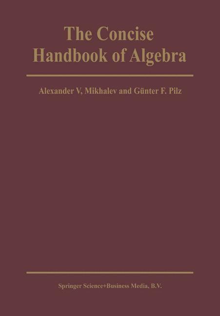 The Concise Handbook of Algebra