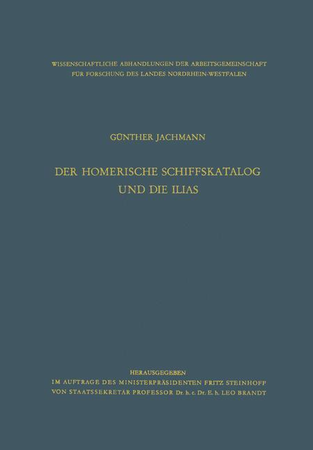 Der homerische Schiffskatalog und die Ilias