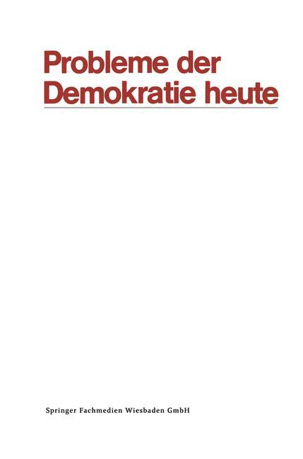 Probleme der Demokratie heute