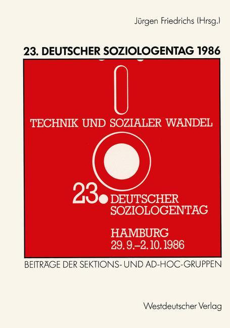 23. Deutscher Soziologentag 1986