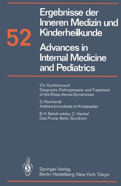 Ergebnisse der Inneren Medizin und Kinderheilkunde / Advances in Internal Medicine and Pediatrics