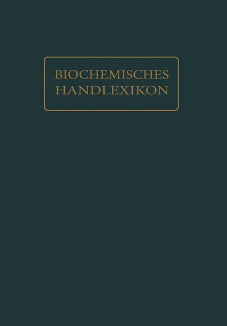 Biochemisches Handlexikon