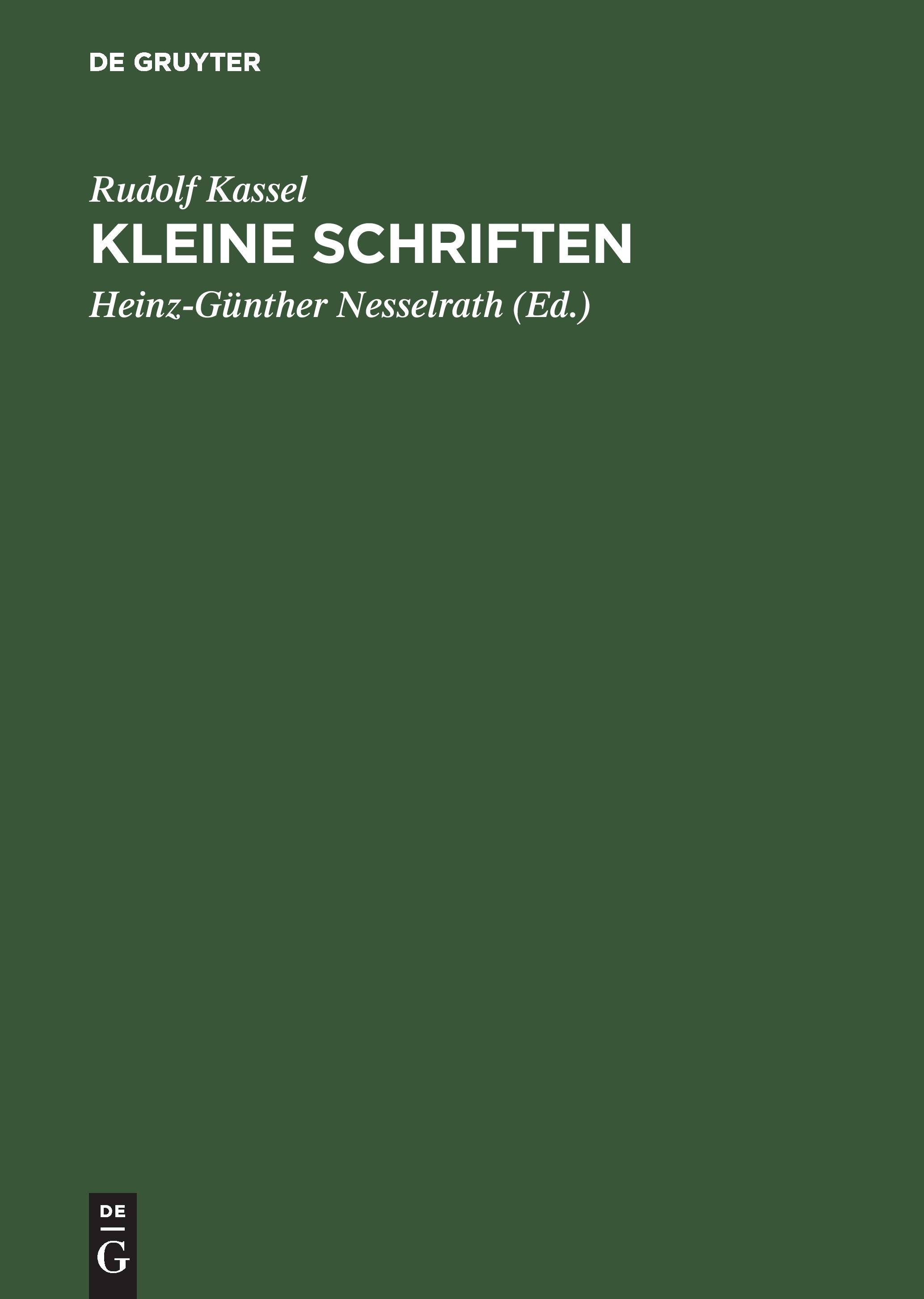 Kleine Schriften