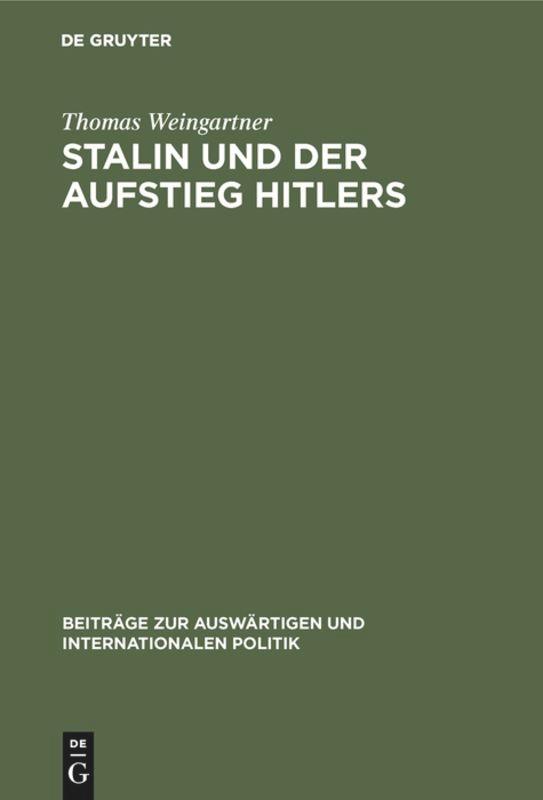 Stalin und der Aufstieg Hitlers