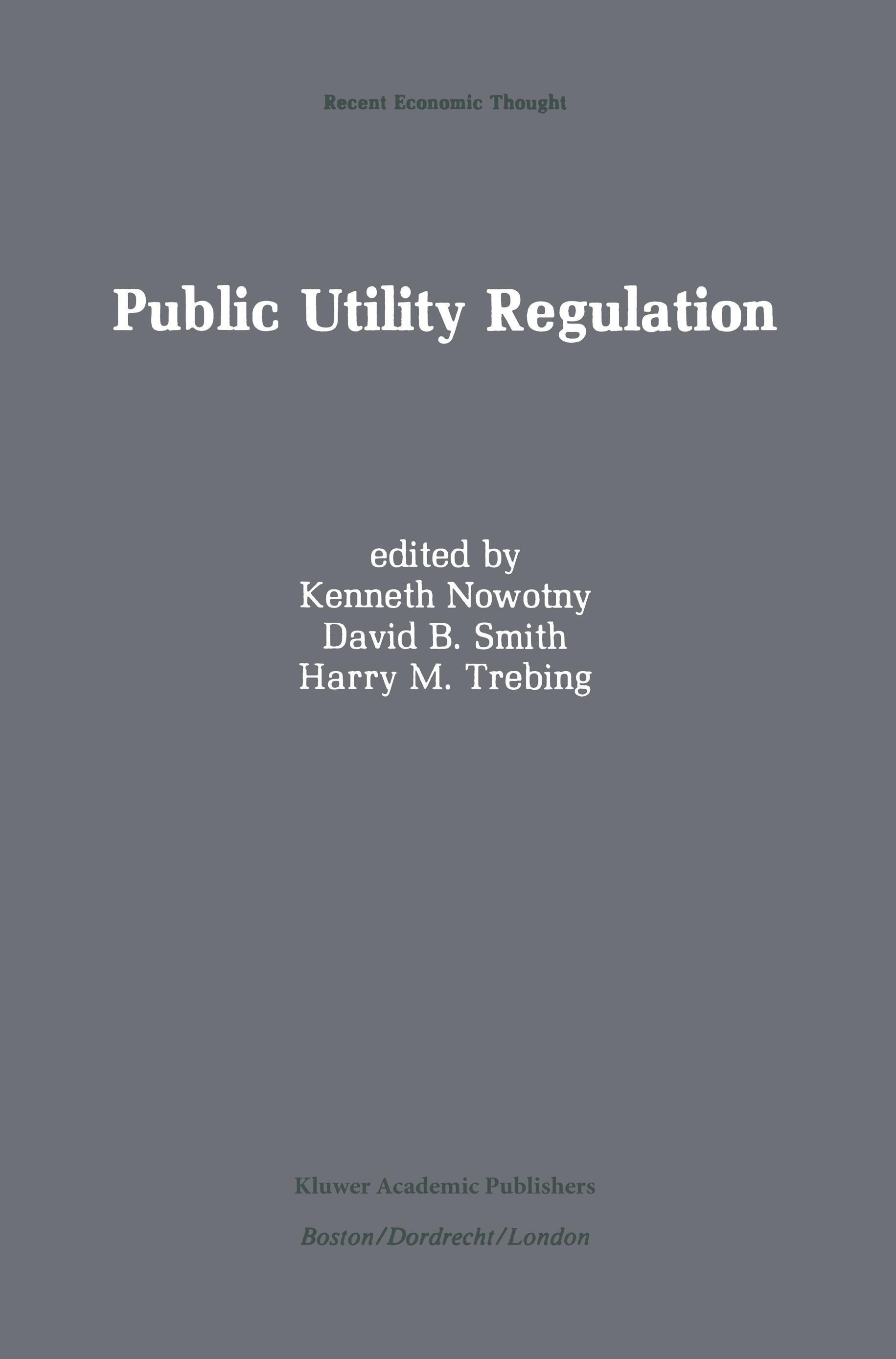 Public Utility Regulation