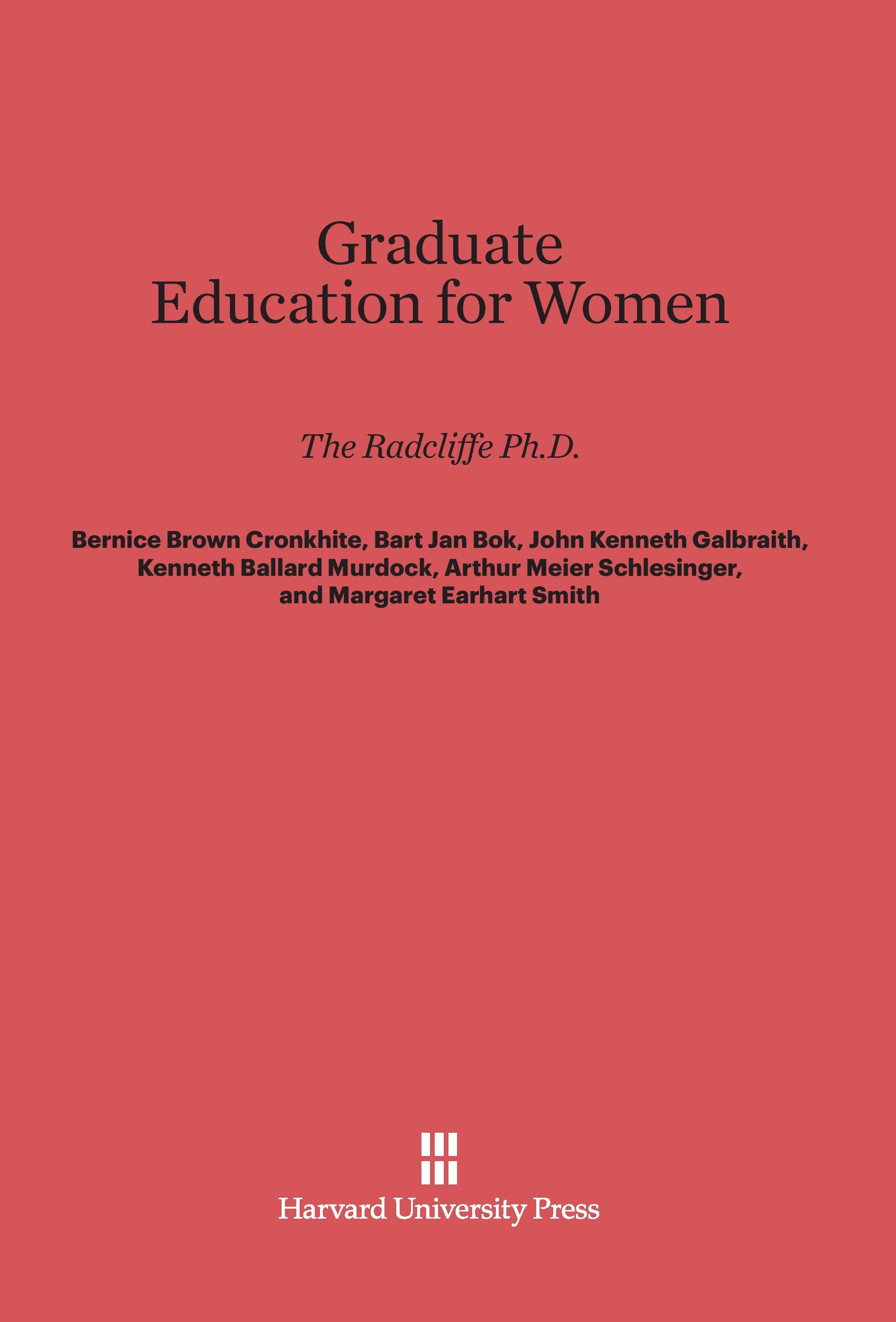 Graduate Education for Women